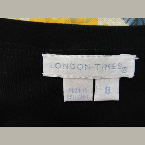London Times Black Denim Dress Size 8 New with tag - Picture 6 of 8